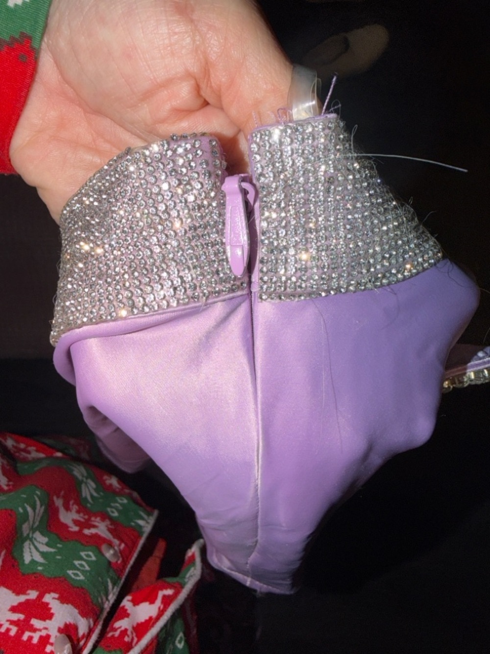 iHeartRaves Lavender Satin Heart Bandeau & Skirt Set - Picture 6 of 6